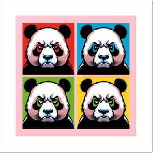 Pop Frowning Panda - Funny Panda Art Posters and Art